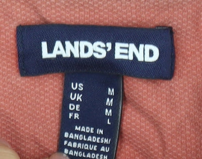 Lands' End Men's Red Long Sleeve Cotton Shirt M