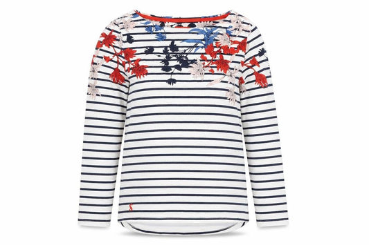 Joules Women's Multicoloured Striped T-Shirt Size 8