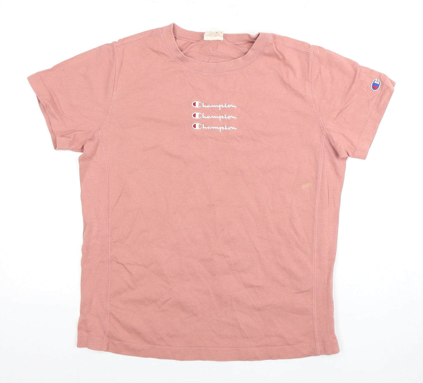 Champion Women's Pink T-Shirt M Cotton Casual