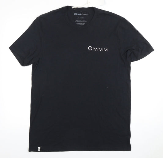 Additional front view of We Are Kind Black L unisex short sleeve t-shirt