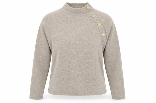 Womens UK Size XS H&M Beige Pullover Jumper