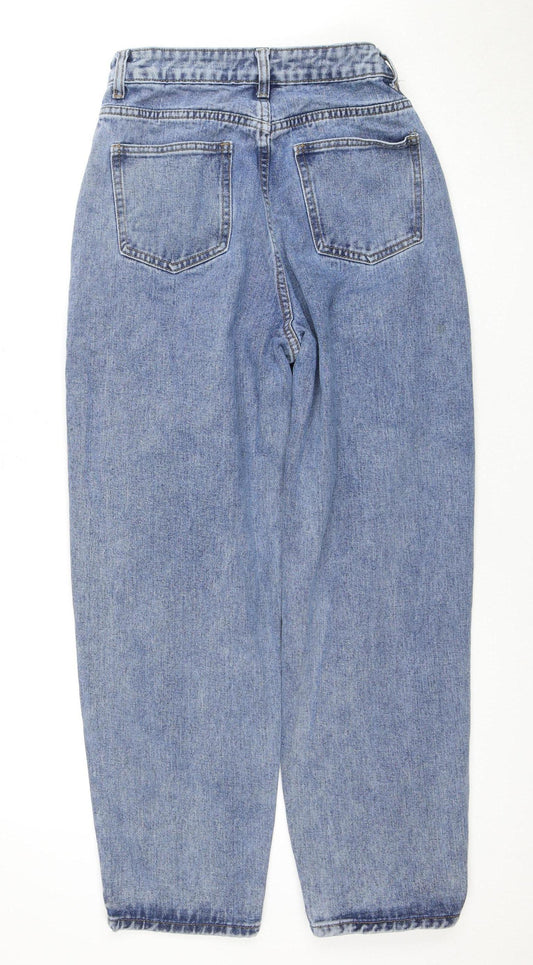 PrettyLittleThing Petite Blue Boyfriend Jeans Size 8