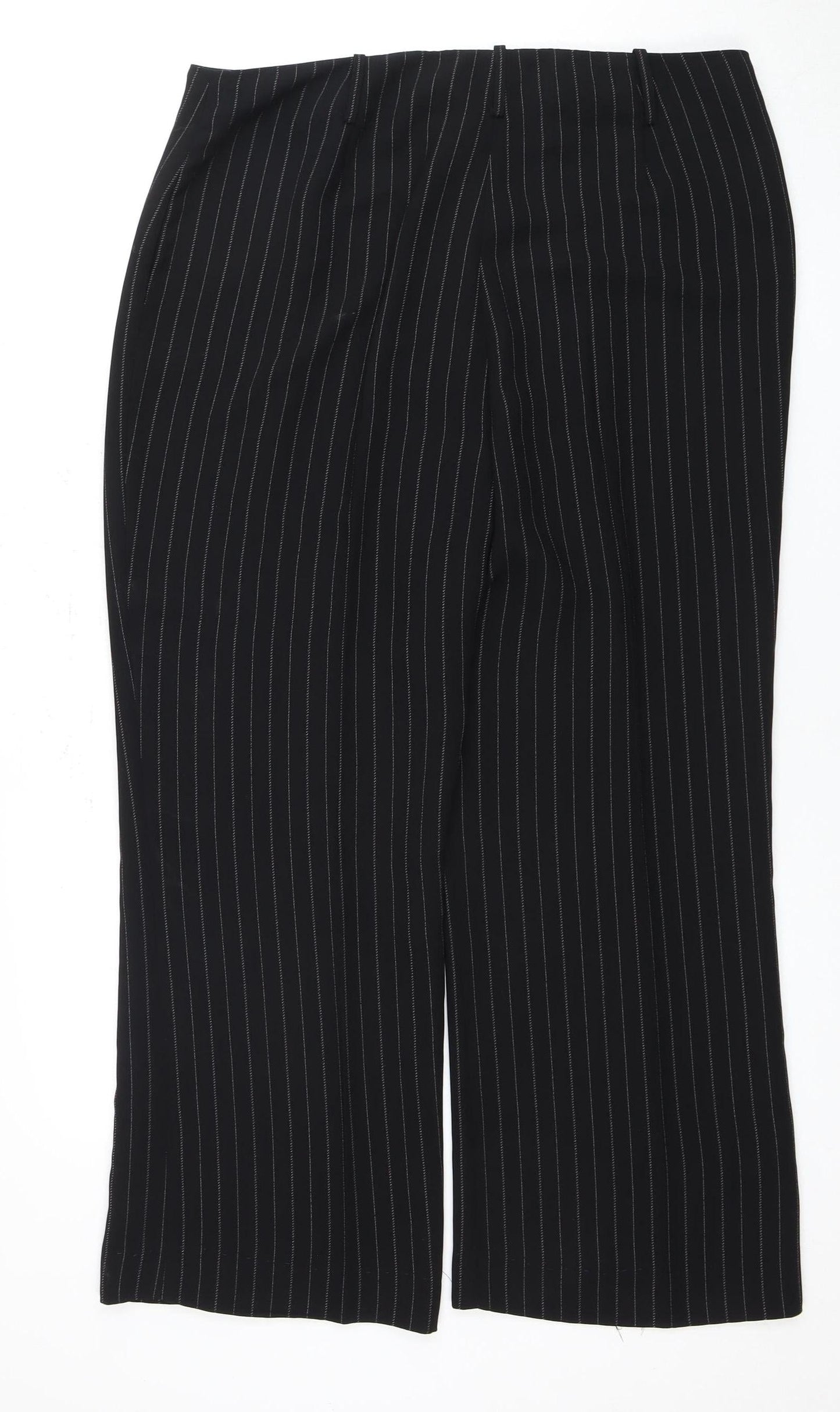 Womens UK Size 16 Marks and Spencer Regular Fit Workwear Casual Black Trousers