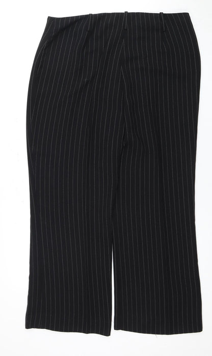 Womens UK Size 16 Marks and Spencer Regular Fit Workwear Casual Black Trousers