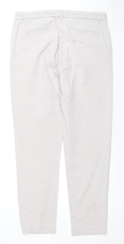 Womens UK Size 14 Laura Ashley Regular Fit Chino Grey Trousers