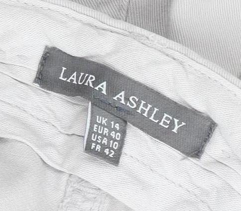 Womens UK Size 14 Laura Ashley Regular Fit Chino Grey Trousers