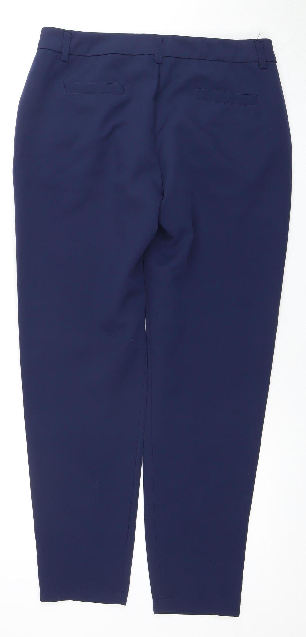 Womens UK Size 12 Quiz Regular Fit Casual Workwear Blue Trousers