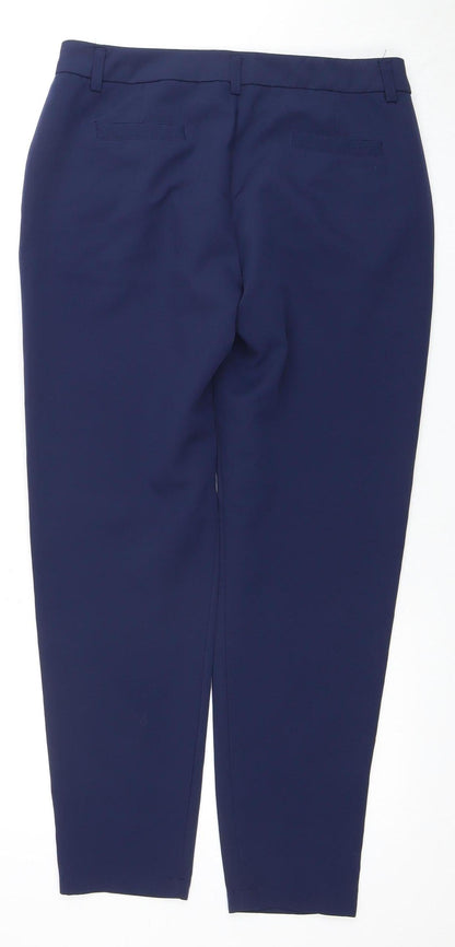 Womens UK Size 12 Quiz Regular Fit Casual Workwear Blue Trousers