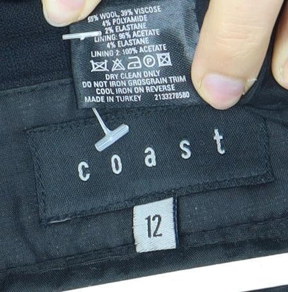 Coast Women's Black Pencil Midi Skirt - Size 12