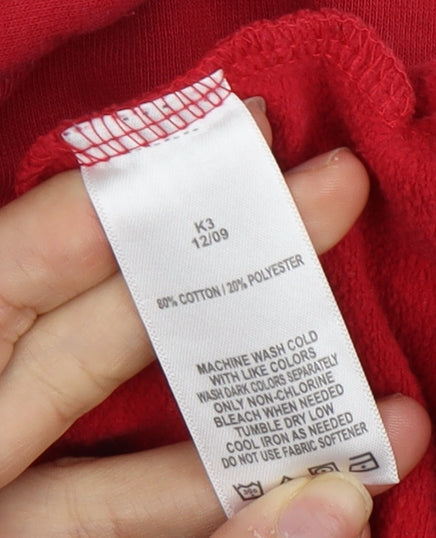 K-Swiss Men's Red Pullover Hoodie - Small