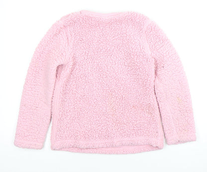 Primark Girls Pink Lilo & Stitch Fleece Sweater, 9-10 Years