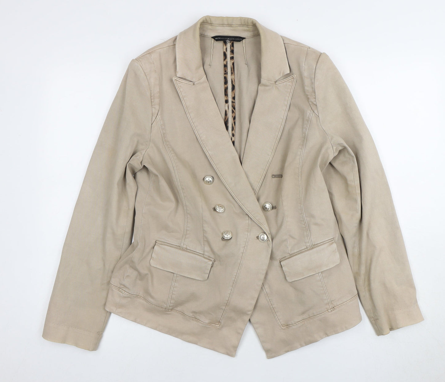 White House Black Market Beige Women's Blazer Size 14