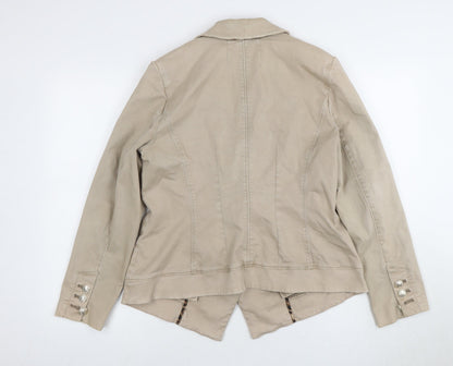 White House Black Market Beige Women's Blazer Size 14