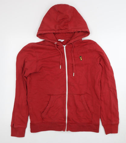 Mens UK Size S NEXT Red Full Zip Hoodie