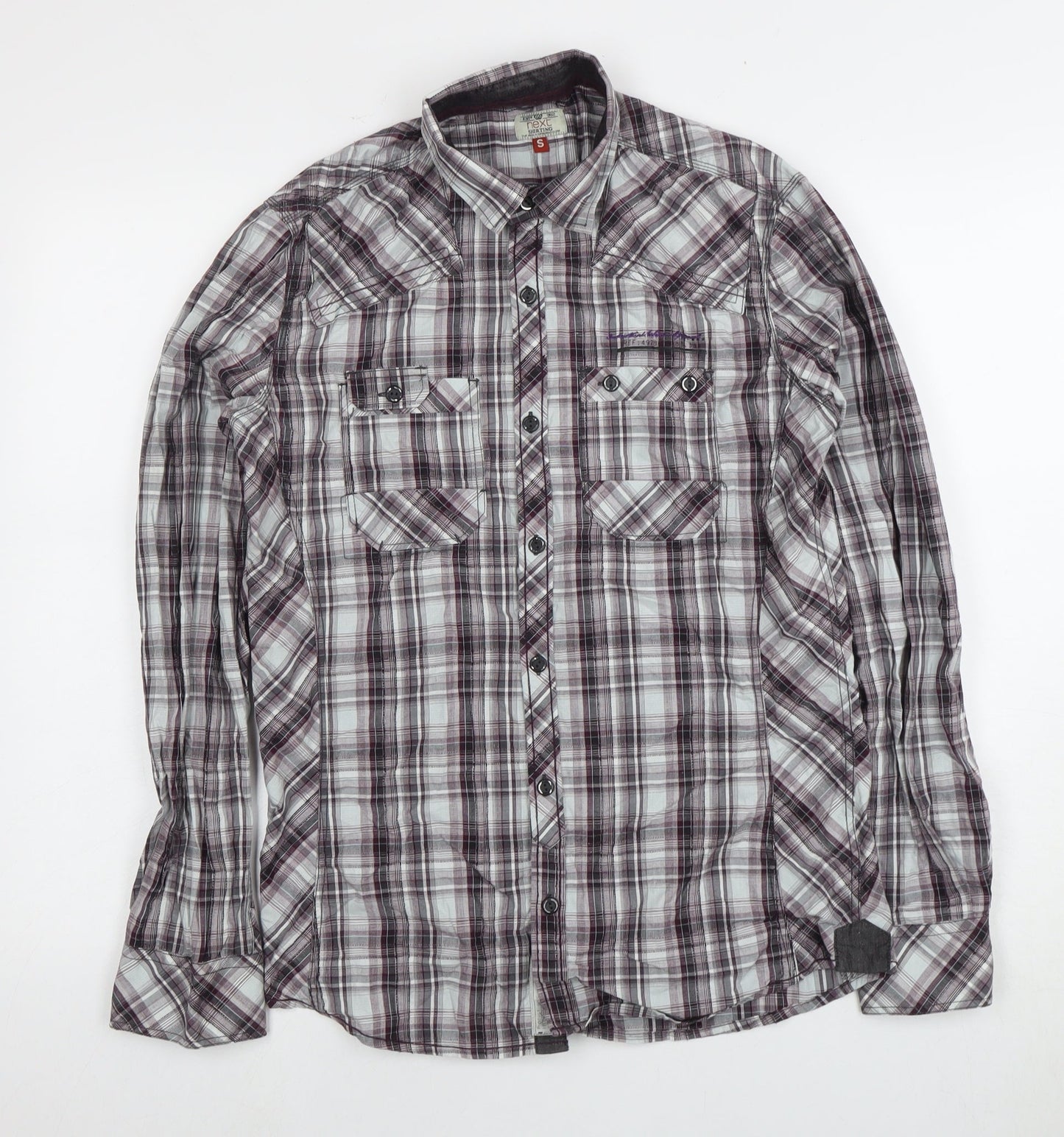 Next Men’s Multicoloured S Plaid Cotton Shirt