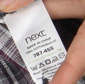 Next Men’s Multicoloured S Plaid Cotton Shirt