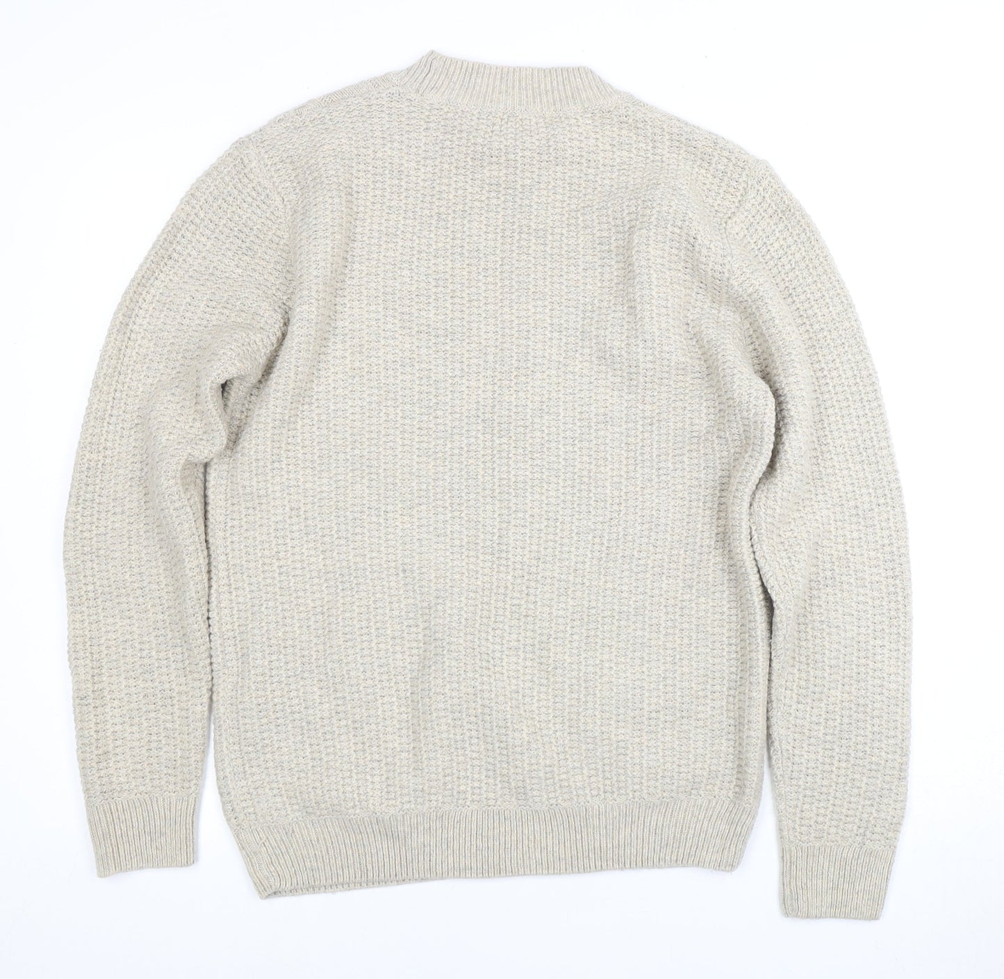 Next Men's Beige Medium Cable-Knit Jumper