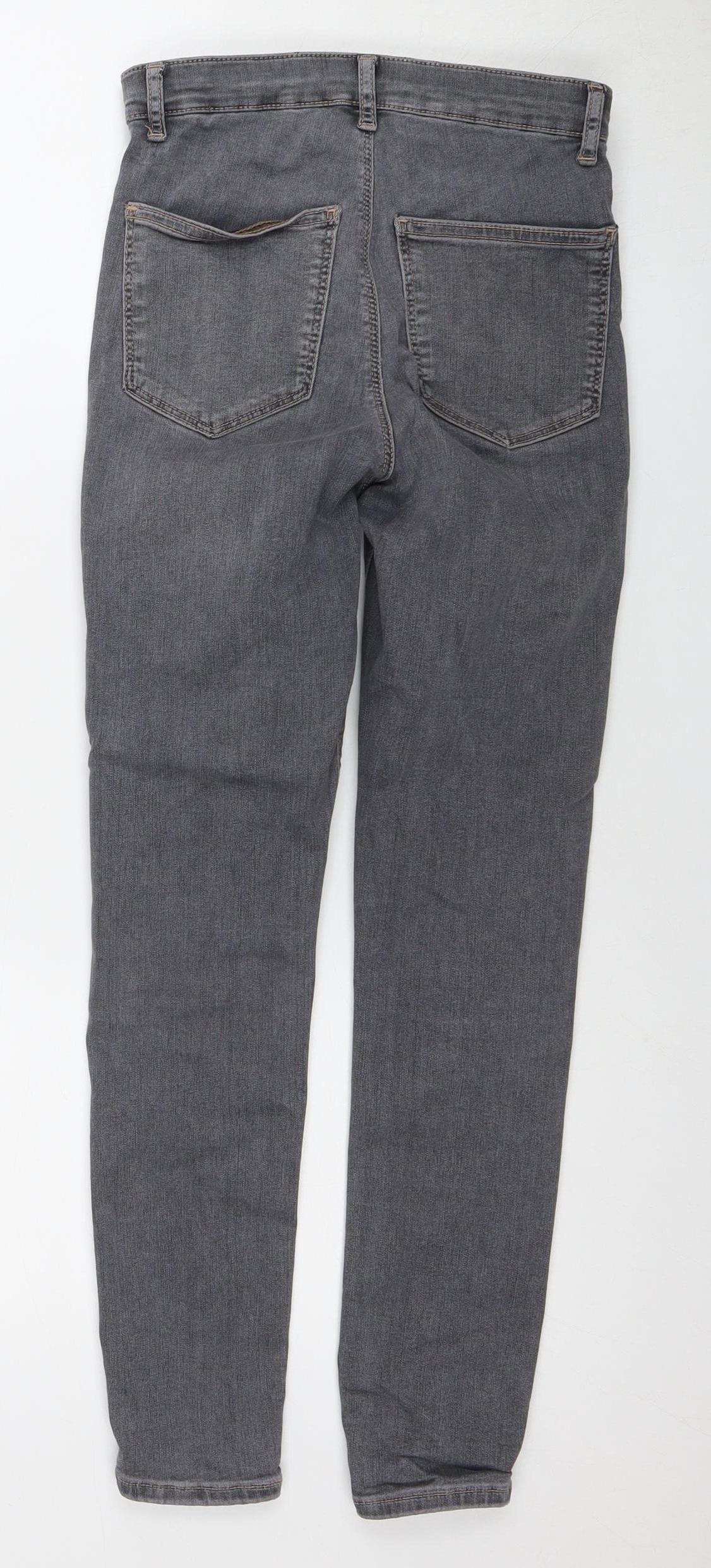 Topshop Women's Grey Skinny Jeans, Size M, Slim Fit
