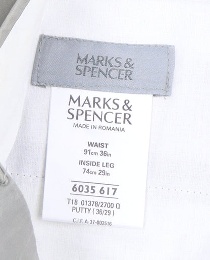 Marks and Spencer Men's Beige Trousers 36