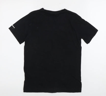 Converse Boys Black Graphic Print T-Shirt, Size 8-10, Casual Style