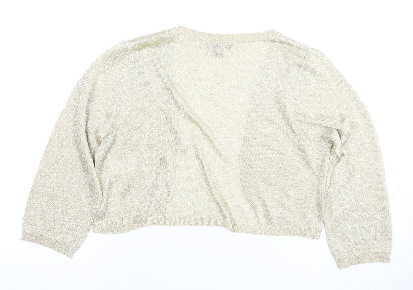 Monsoon Women Beige Size 14 Cropped Blouse