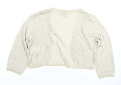 Monsoon Women Beige Size 14 Cropped Blouse