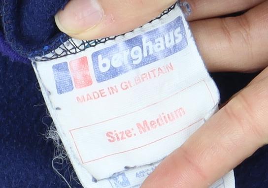 Berghaus Women's Blue 1/2 Zip Polyester Fleece Sweatshirt Size M