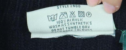 Champion Men's Black Full Zip Jumper - Size L, Chunky-Knit