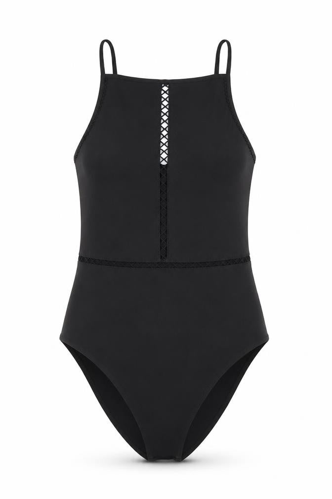 Womens UK Size 12 H&M One-Piece Black Bodysuit