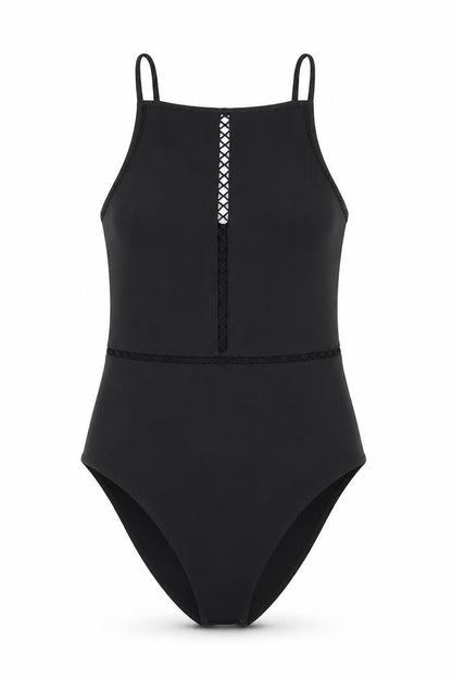 Womens UK Size 12 H&M One-Piece Black Bodysuit