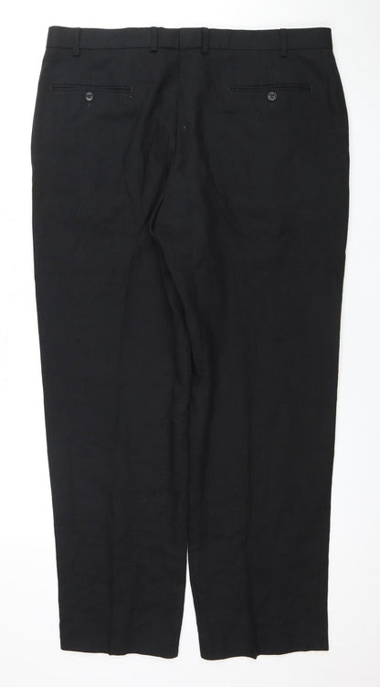 Marks and Spencer Men's Black Trousers Size 38