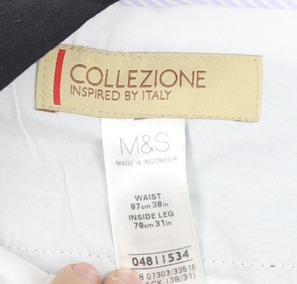 Marks and Spencer Men's Black Trousers Size 38