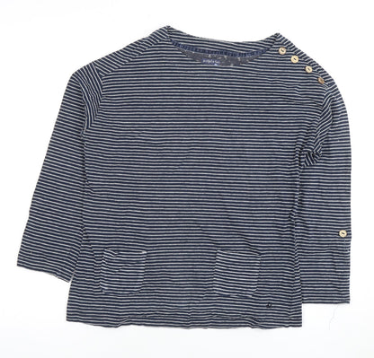 Womens UK Size 10 White Stuff Blue Casual Long Sleeve Top