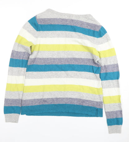 Miss Stuff Women's Multicoloured Striped Jumper