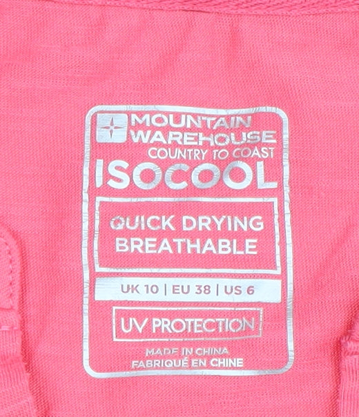 Mountain Warehouse Women's Pink T-Shirt, Size 10, Quick-Dry