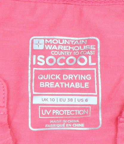 Mountain Warehouse Women's Pink T-Shirt, Size 10, Quick-Dry