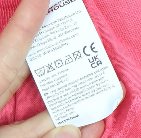 Mountain Warehouse Women's Pink T-Shirt, Size 10, Quick-Dry