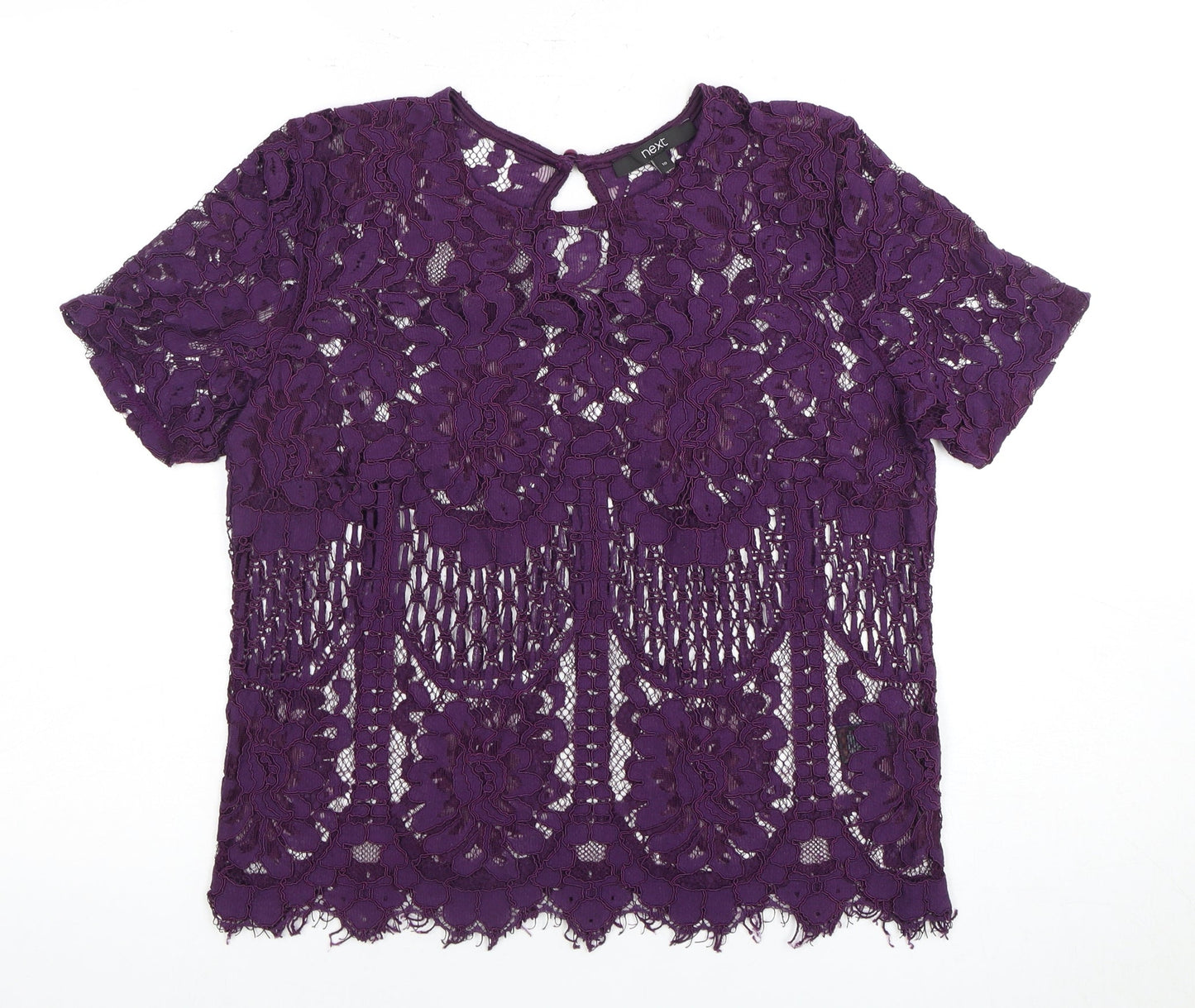 Next Women's Purple Lace Blouse Size 10