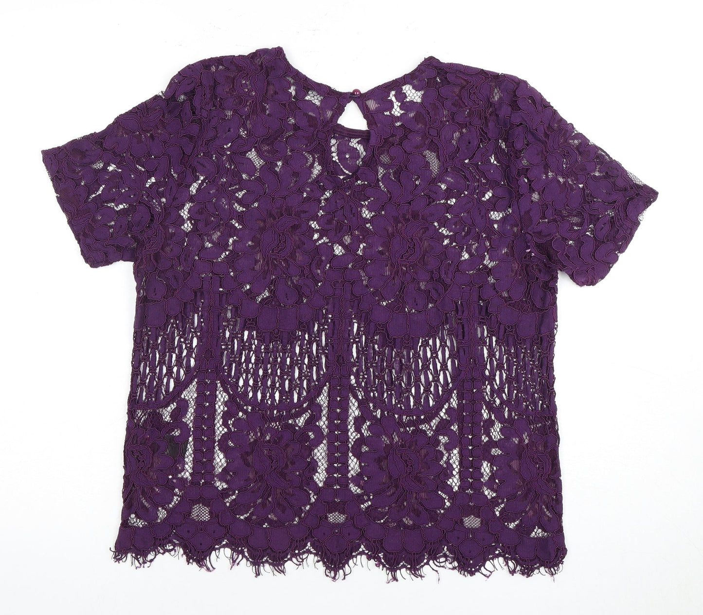 Next Women's Purple Lace Blouse Size 10