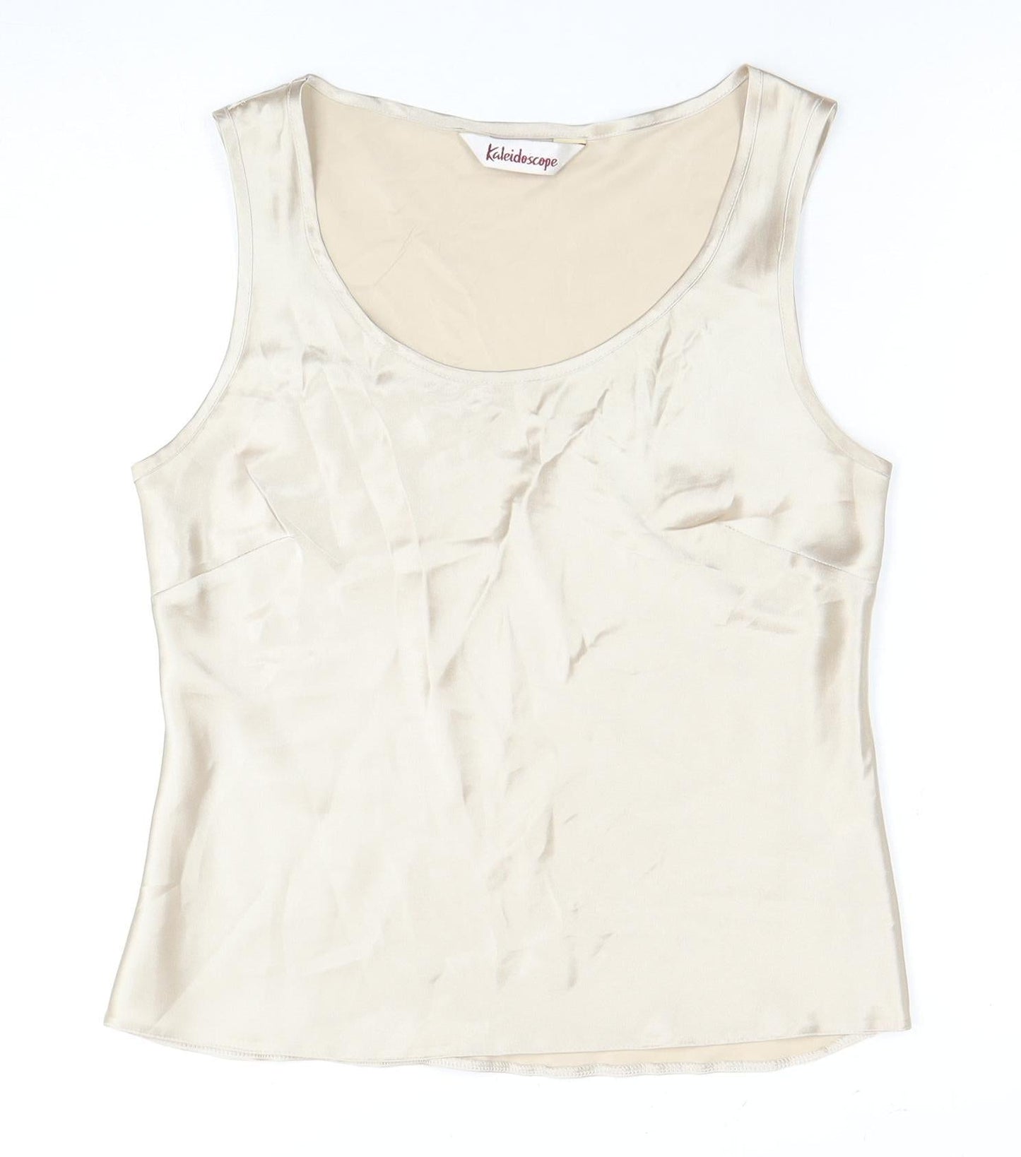 Kaleidoscope Women's Beige Tank Top UK 14 in Polyester