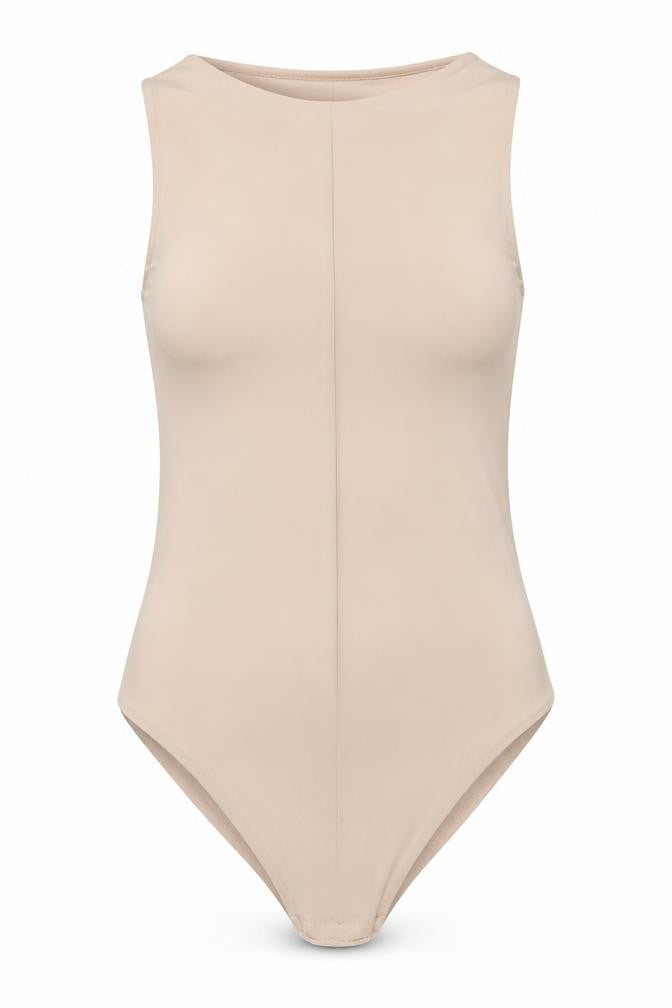 Womens UK Size 10 I SAW IT FIRST One-Piece Beige Bodysuit