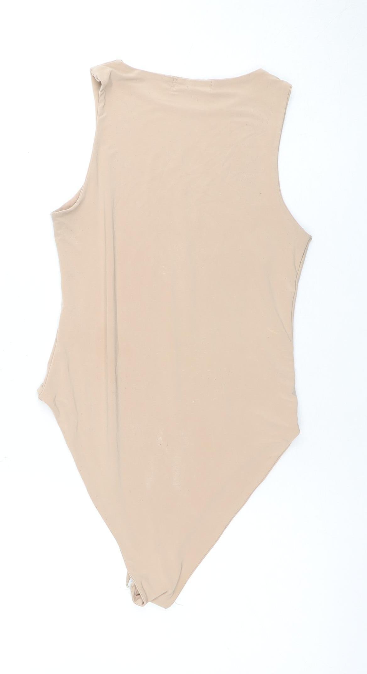 I Saw It First Women's Beige Sleeveless Bodysuit Size 10