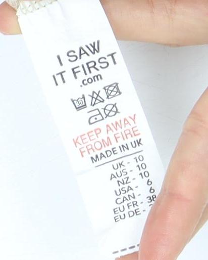 I Saw It First Women's Beige Sleeveless Bodysuit Size 10