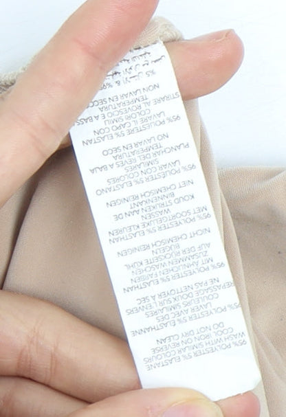 I Saw It First Women's Beige Sleeveless Bodysuit Size 10