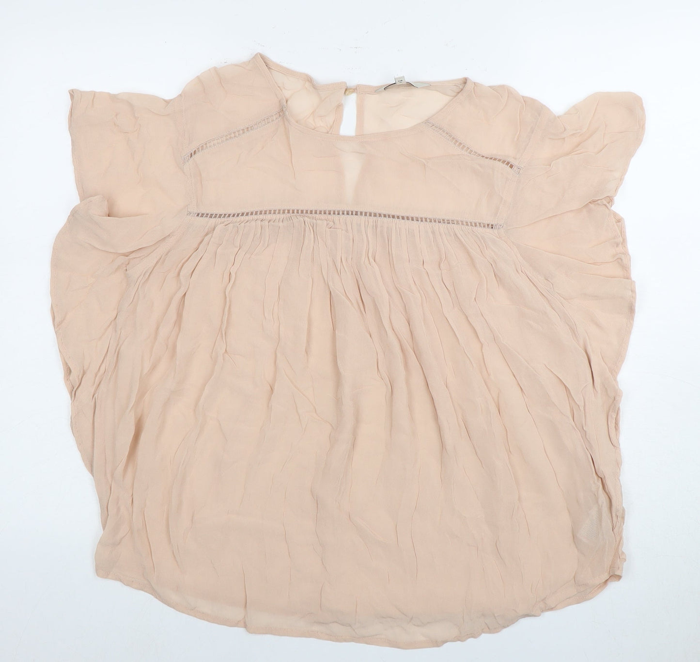 Womens UK Size 14 NEXT Beige Basic Blouse