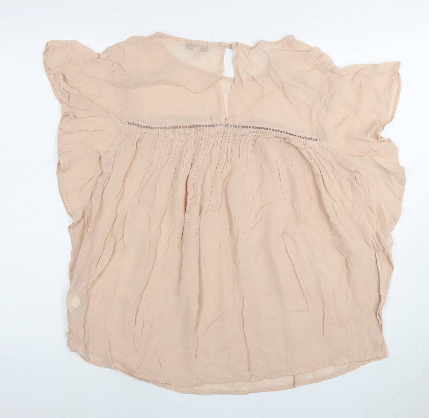 Womens UK Size 14 NEXT Beige Basic Blouse
