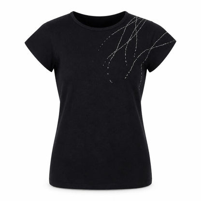 Womens UK Size M Select Black Basic T-Shirt