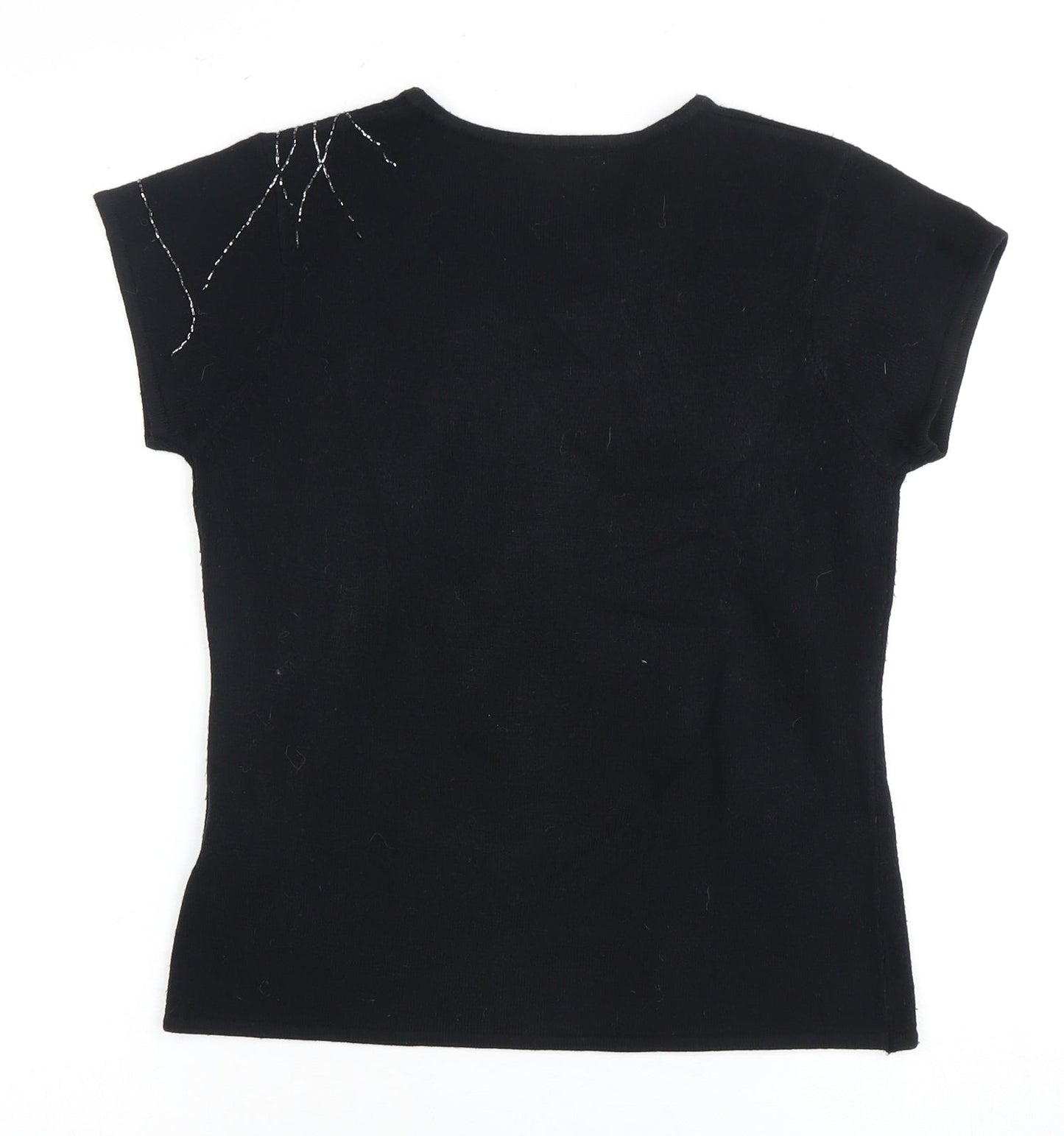Womens UK Size M Select Black Basic T-Shirt