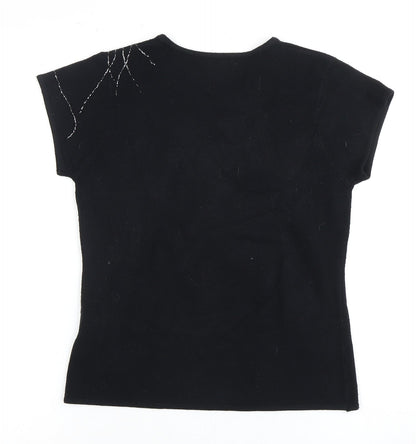 Womens UK Size M Select Black Basic T-Shirt