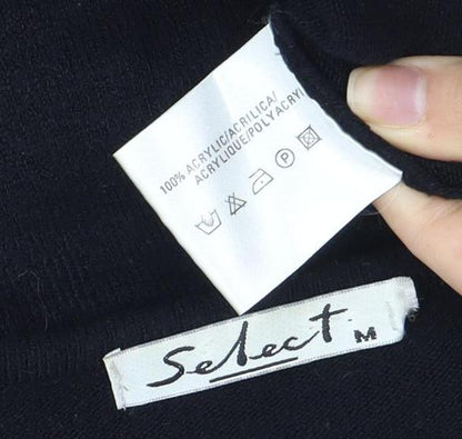 Womens UK Size M Select Black Basic T-Shirt